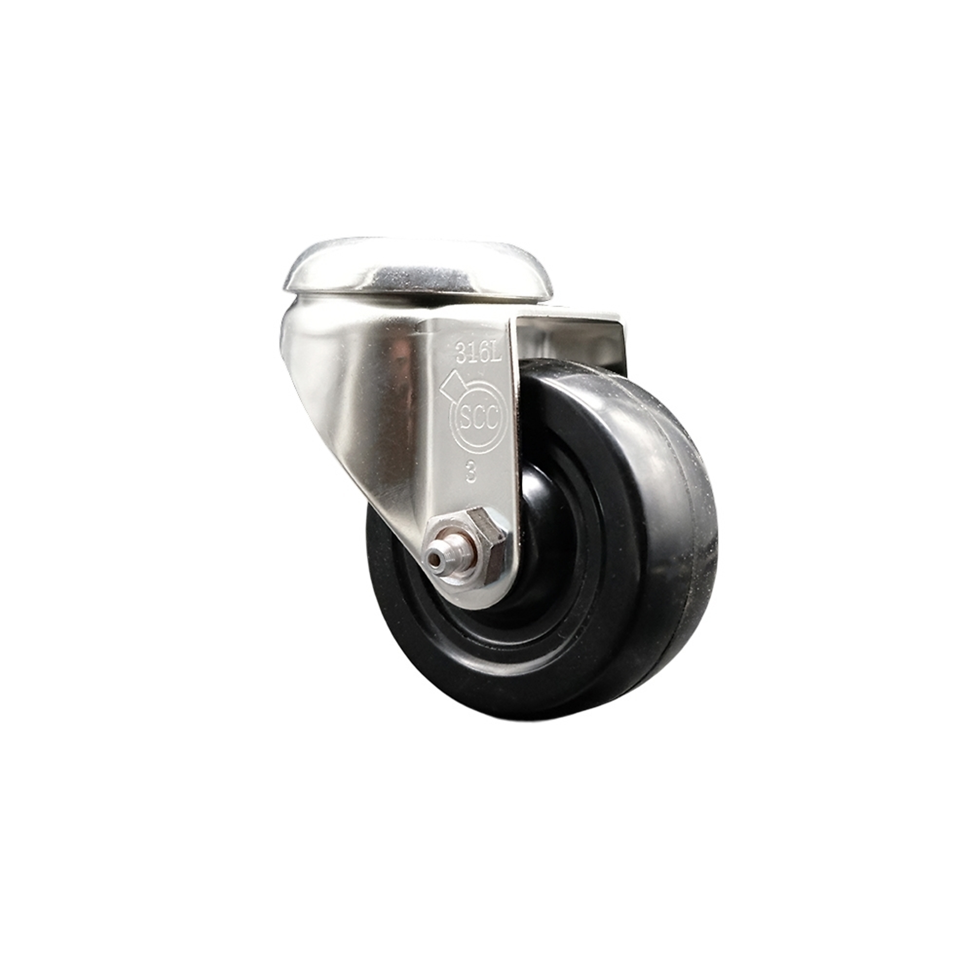 Service Caster, 3in. x 1 1/4in. Stem Caster, Wheel Diameter 3 in, Caster Type Swivel, Package (qty.) 1, Model# SCC-SS316BH20S314-SRS